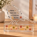 Robin Memorial Gift Acrylic Remembrance Plaque Bereavement Robin Memorial Gift Acrylic Remembrance Plaque Bereavement