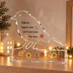 Robin Memorial Gift Acrylic Remembrance Plaque Bereavement Robin Memorial Gift Acrylic Remembrance Plaque Bereavement