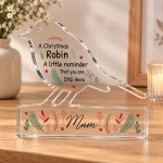 Mum Christmas Memorial Gift Robin Remembrance Plaque Bereavement