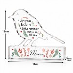 Mum Christmas Memorial Gift Robin Remembrance Plaque Bereavement
