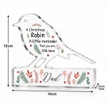 Dad Christmas Memorial Gift Robin Remembrance Plaque Bereavement