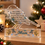 Personalised Robin Memorial Gift Acrylic Remembrance Plaque Personalised Robin Memorial Gift Acrylic Remembrance Plaque