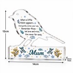Personalised Robin Memorial Gift Acrylic Remembrance Plaque Personalised Robin Memorial Gift Acrylic Remembrance Plaque