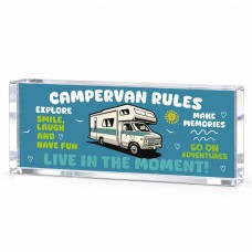 Campervan Rules Acrylic Plaque Funny Campervan Motorhome Gift 