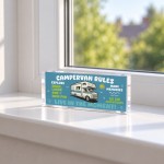 Campervan Rules Acrylic Plaque Funny Campervan Motorhome Gift 