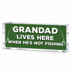 Grandad Fishing Gift Acrylic Plaque Funny Christmas Birthday