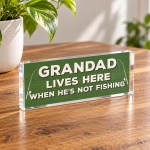 Grandad Fishing Gift Acrylic Plaque Funny Christmas Birthday Grandad Fishing Gift Acrylic Plaque Funny Christmas Birthday