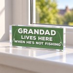 Grandad Fishing Gift Acrylic Plaque Funny Christmas Birthday Grandad Fishing Gift Acrylic Plaque Funny Christmas Birthday
