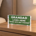 Grandad Fishing Gift Acrylic Plaque Funny Christmas Birthday Grandad Fishing Gift Acrylic Plaque Funny Christmas Birthday