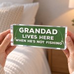Grandad Fishing Gift Acrylic Plaque Funny Christmas Birthday Grandad Fishing Gift Acrylic Plaque Funny Christmas Birthday
