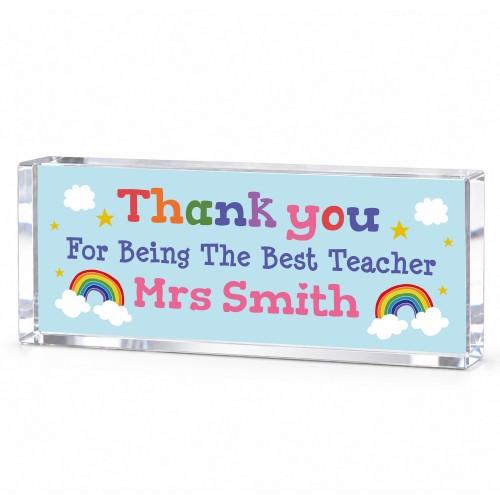 Personalised Teacher Acrylic Plaque Thank You Teacher Gift Personalised Teacher Acrylic Plaque Thank You Teacher Gift