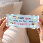 Personalised Teacher Acrylic Plaque Thank You Teacher Gift Personalised Teacher Acrylic Plaque Thank You Teacher Gift