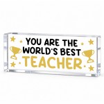 Best Teacher Gift Acrylic Plaque,Thank You Teacher Keepsake