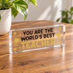 Best Teacher Gift Acrylic Plaque,Thank You Teacher Keepsake