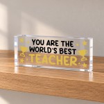 Best Teacher Gift Acrylic Plaque,Thank You Teacher Keepsake