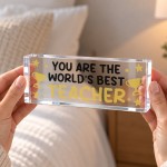 Best Teacher Gift Acrylic Plaque,Thank You Teacher Keepsake