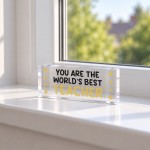 Worlds Best Teacher Acrylic Plaque Thank You Teacher Gift Worlds Best Teacher Acrylic Plaque Thank You Teacher Gift