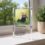 Personalised 1st Birthday Photo Gift for Baby Acrylic Keepsake Personalised 1st Birthday Photo Gift for Baby Acrylic Keepsake