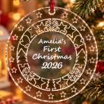 Personalised Babys First Christmas 2026 Bauble Acrylic Christmas Personalised Babys First Christmas 2026 Bauble Acrylic Christmas
