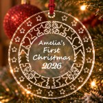 Personalised Babys First Christmas 2026 Bauble Acrylic Christmas Personalised Babys First Christmas 2026 Bauble Acrylic Christmas