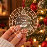 Personalised Babys First Christmas 2026 Bauble Acrylic Christmas Personalised Babys First Christmas 2026 Bauble Acrylic Christmas