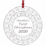 Personalised First Christmas Engaged 2026 Bauble Tree Decoration Personalised First Christmas Engaged 2026 Bauble Tree Decoration