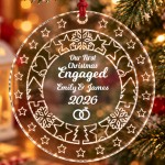 Personalised First Christmas Engaged 2026 Bauble Tree Decoration Personalised First Christmas Engaged 2026 Bauble Tree Decoration