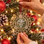 Personalised First Christmas Engaged 2026 Bauble Tree Decoration Personalised First Christmas Engaged 2026 Bauble Tree Decoration