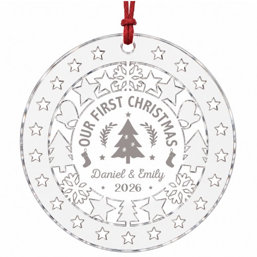 Personalised Our First Christmas Bauble Gift For Couples 1st Personalised Our First Christmas Bauble Gift For Couples 1st