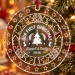 Personalised Our First Christmas Bauble Gift For Couples 1st Personalised Our First Christmas Bauble Gift For Couples 1st