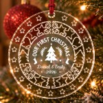 Personalised Our First Christmas Bauble Gift For Couples 1st Personalised Our First Christmas Bauble Gift For Couples 1st