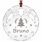 Personalised Pet Christmas Bauble Custom Dog or Cat Name