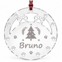 Personalised Pet Christmas Bauble Custom Dog or Cat Name