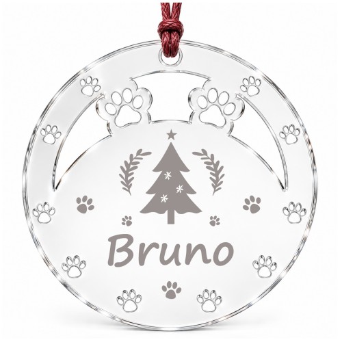 Personalised Pet Christmas Bauble Custom Dog or Cat Name