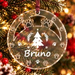 Personalised Pet Christmas Bauble Custom Dog or Cat Name