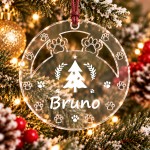 Personalised Pet Christmas Bauble Custom Dog or Cat Name