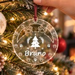 Personalised Pet Christmas Bauble Custom Dog or Cat Name