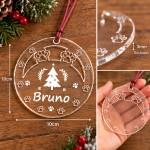 Personalised Pet Christmas Bauble Custom Dog or Cat Name