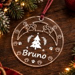 Personalised Pet Christmas Bauble Custom Dog or Cat Name