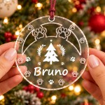 Personalised Pet Christmas Bauble Custom Dog or Cat Name