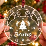 Personalised Pet Christmas Bauble Custom Dog or Cat Name