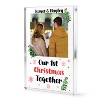 Personalised Our First Christmas Together Acrylic Photo Block