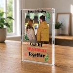 Personalised Our First Christmas Together Acrylic Photo Block