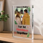Personalised Our First Christmas Together Acrylic Photo Block