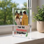 Personalised Our First Christmas Together Acrylic Photo Block