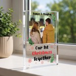Personalised Our First Christmas Together Acrylic Photo Block