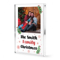 Personalised Family Christmas Acrylic Photo Block