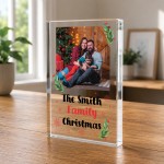 Personalised Family Christmas Acrylic Photo Block