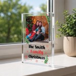 Personalised Family Christmas Acrylic Photo Block