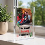 Personalised Family Christmas Acrylic Photo Block